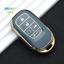 For Honda Civic Accord HR-V CR-V CRV 2021 2022 2023 5Buttons Auto Shell Fob Holder TPU Car Key Case Cover Keychain Accessories