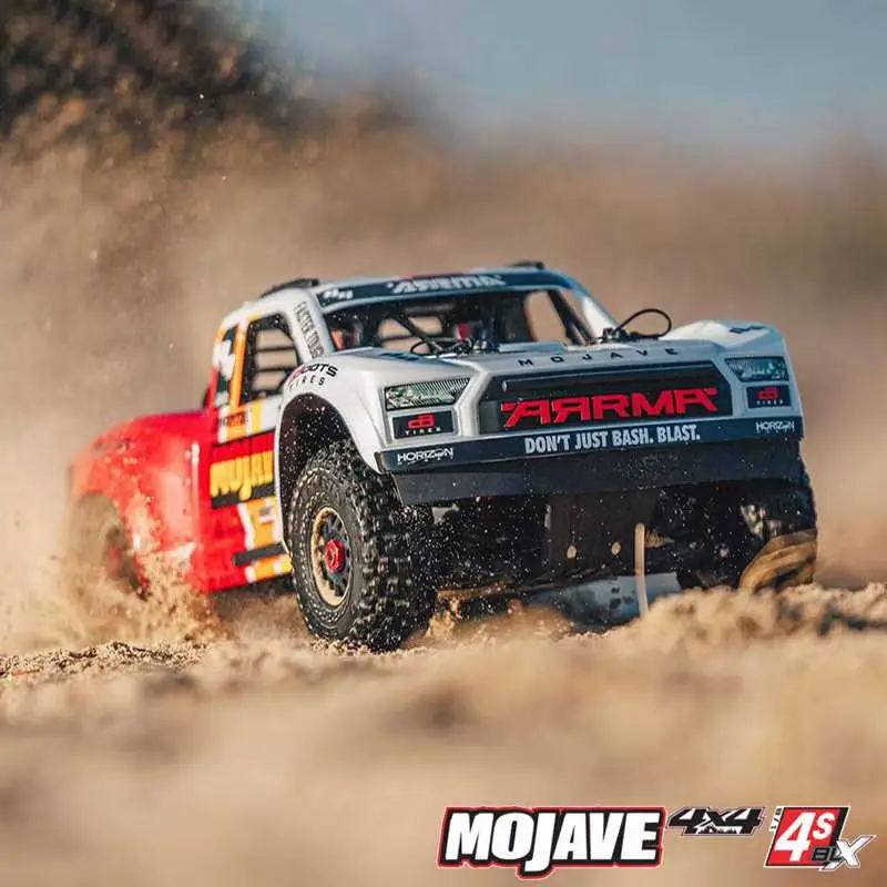 รถบังคับวิทยุ ARRMA 1/8 MOJAVE 4S BLX รุ่นรถบรรทุกออฟโรดแบบสั้น สำหรับเล่นในทะเลทราย  ความเร็วสูง  ของเล่นรถบังคับวิทยุ  ลดราคาพิเศษ Mojave