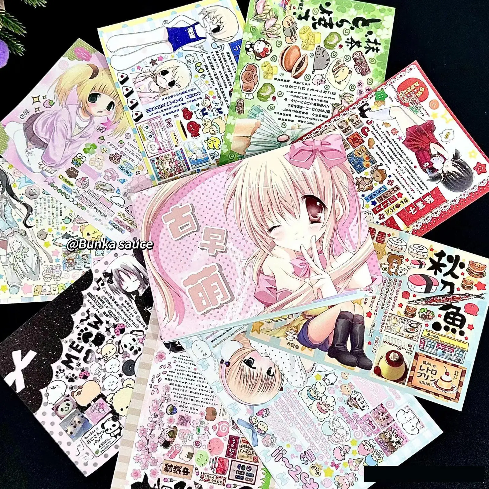 1 Set New Japanese Cute Anime Girl Film Sticker Book Journal Phone Case Diy Scrapbook Sticker Kawaii Decoration Stickers