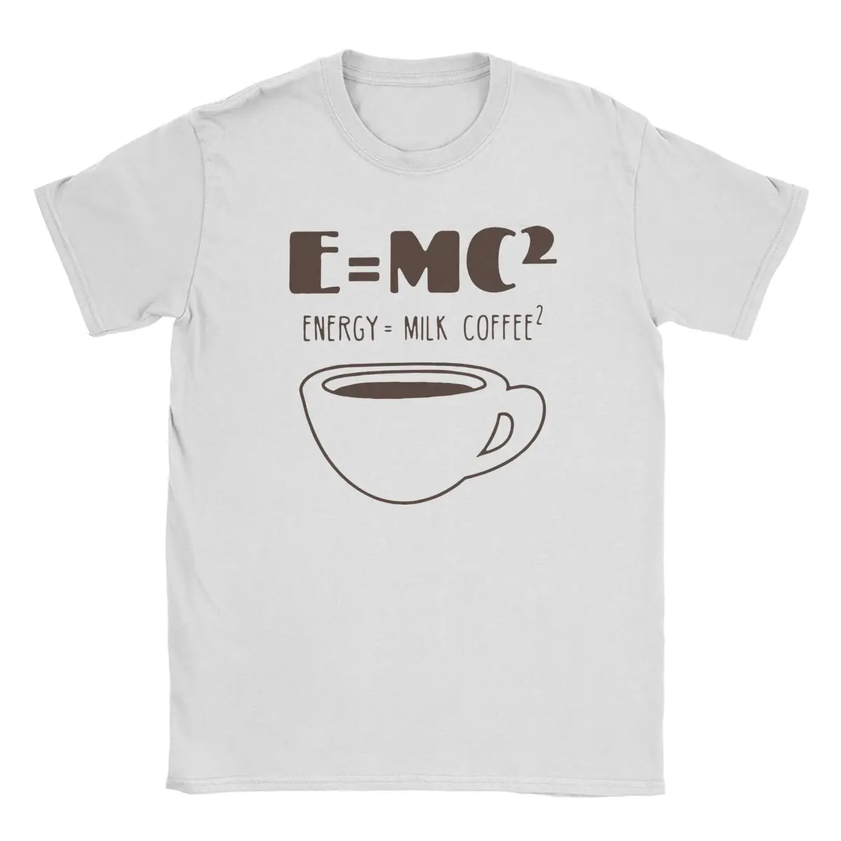 Men's T-Shirts E = MC ENERGY  MILK COFFEE  FUNNY Funny Pure Cotton Tees Short Sleeve T Shirt Crew Neck Clothes New Arrival