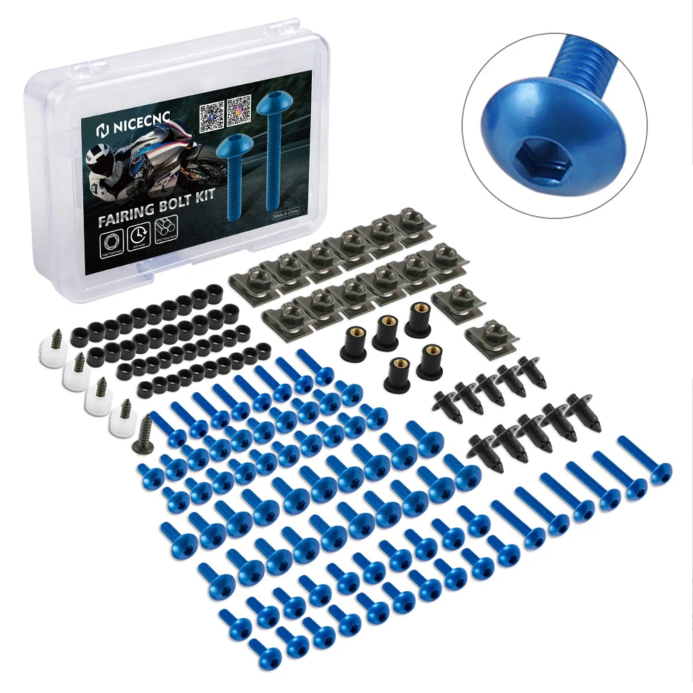 190 Stück komplette Verkleidungsschrauben Schraube für Kawasaki ZX6R ZX7R ZX9R ZX10R ZX12R ZX14R Versys 650 Ninja 650R 1000 Z750 Z1000 ZZR600 – Detail 12