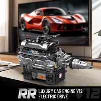 Mould King 10205 V12 Engine Building Blocks - Working STEM Model Kit Birthday Holiday Gift for Adults & Kids (733+PCS)