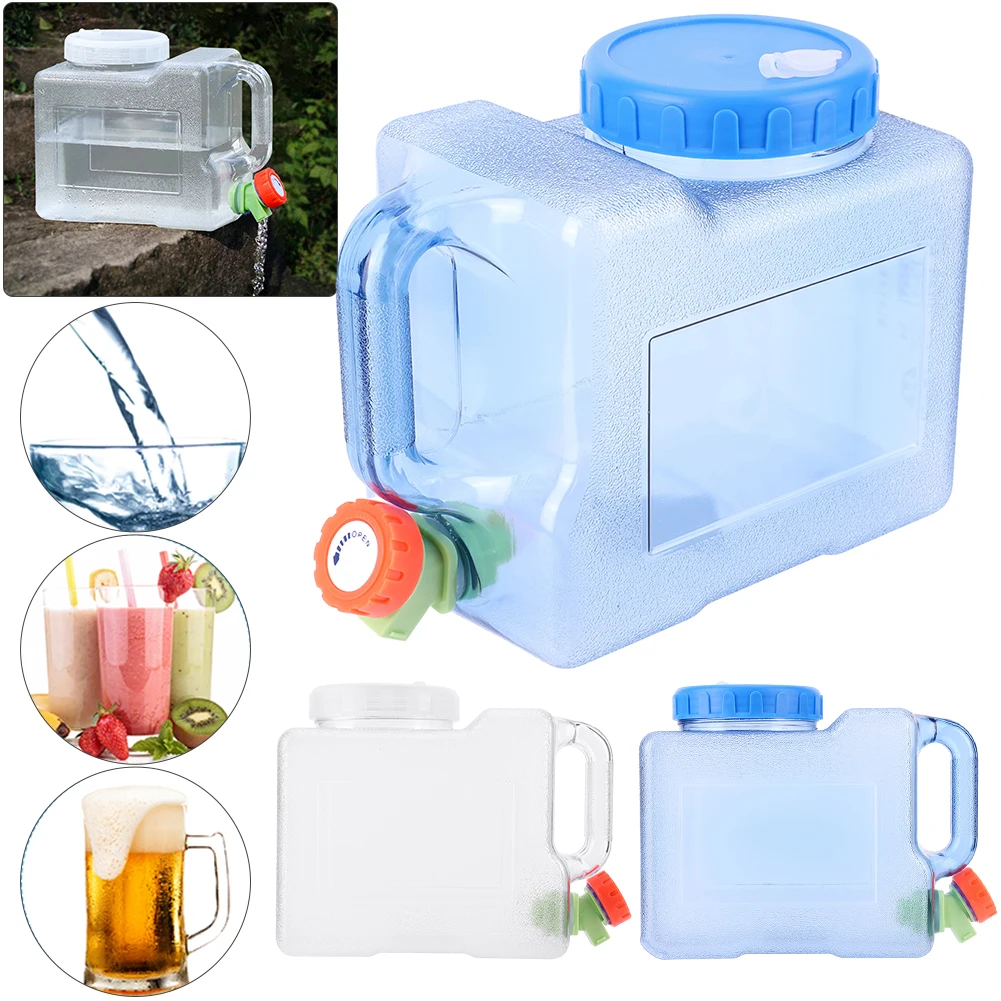 

3L Portable Water Container with Spigot Water Storage Carrier Multifunction Water Storage Container Leakproof for Camping Picnic