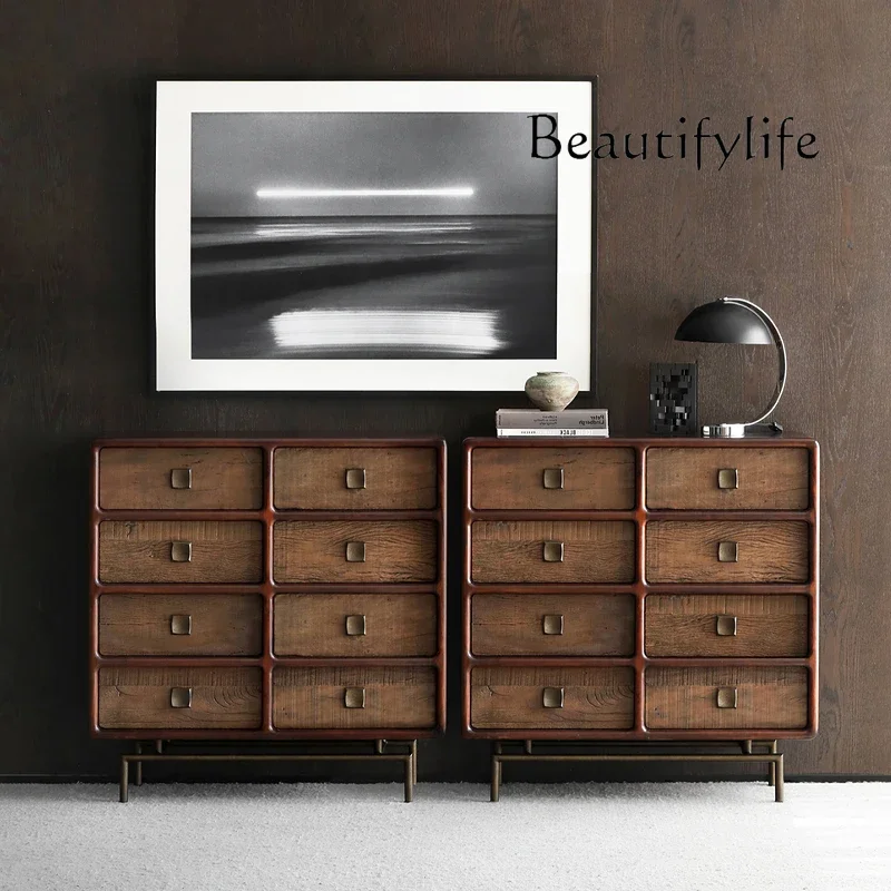 

Nordic vertical cabinet, chest cabinet, American industrial style, living room storage, retro replica cabinet against the wall