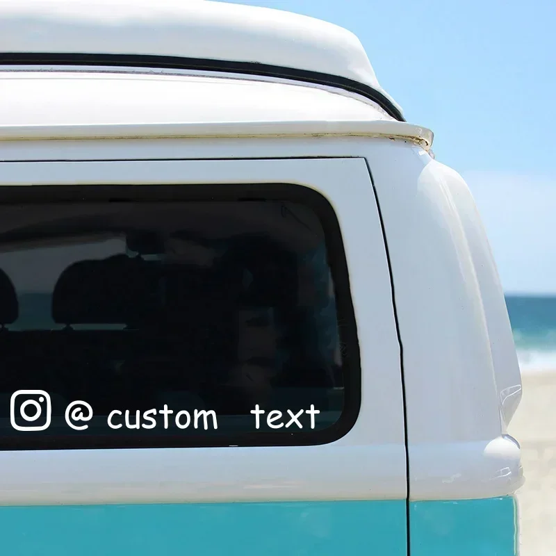 Custom Instagram Car Stickers - Personalized Motorcycle Vinyl Decals for Cars & Social Media Branding