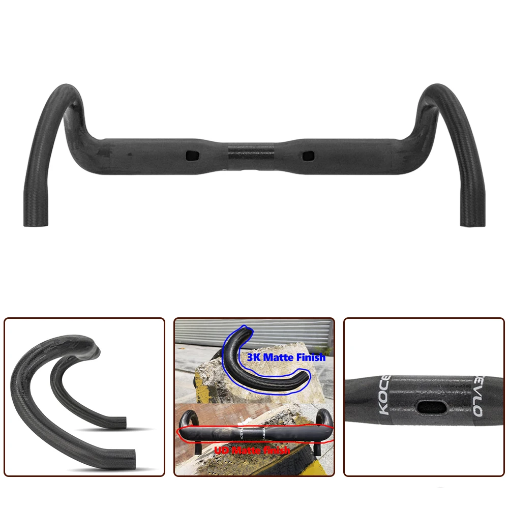 Kocevlo SL Handlebar Full Carbon Fiber Carbon Fiber Carbon Layers Hand Made Construction Internal Wiring System Wider Than Mm