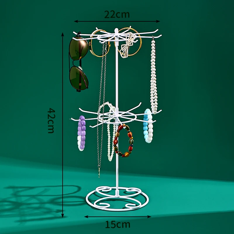 Creative Iron Jewelry Organizer, Multilayer Storage Rack for Necklaces & Bracelets