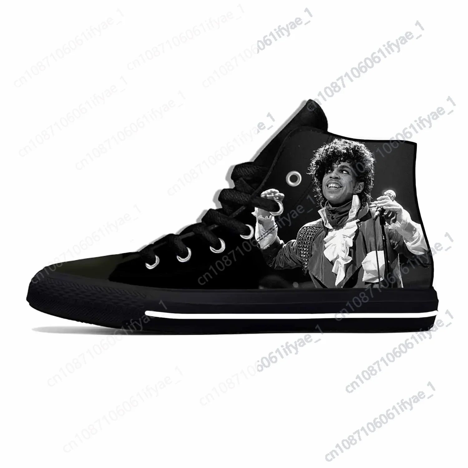 Hot Summer Music Singer Prince Rogers Nelson Purple Rain Casual Shoes High Top Breathable Men Women Sneakers Latest Board Shoes