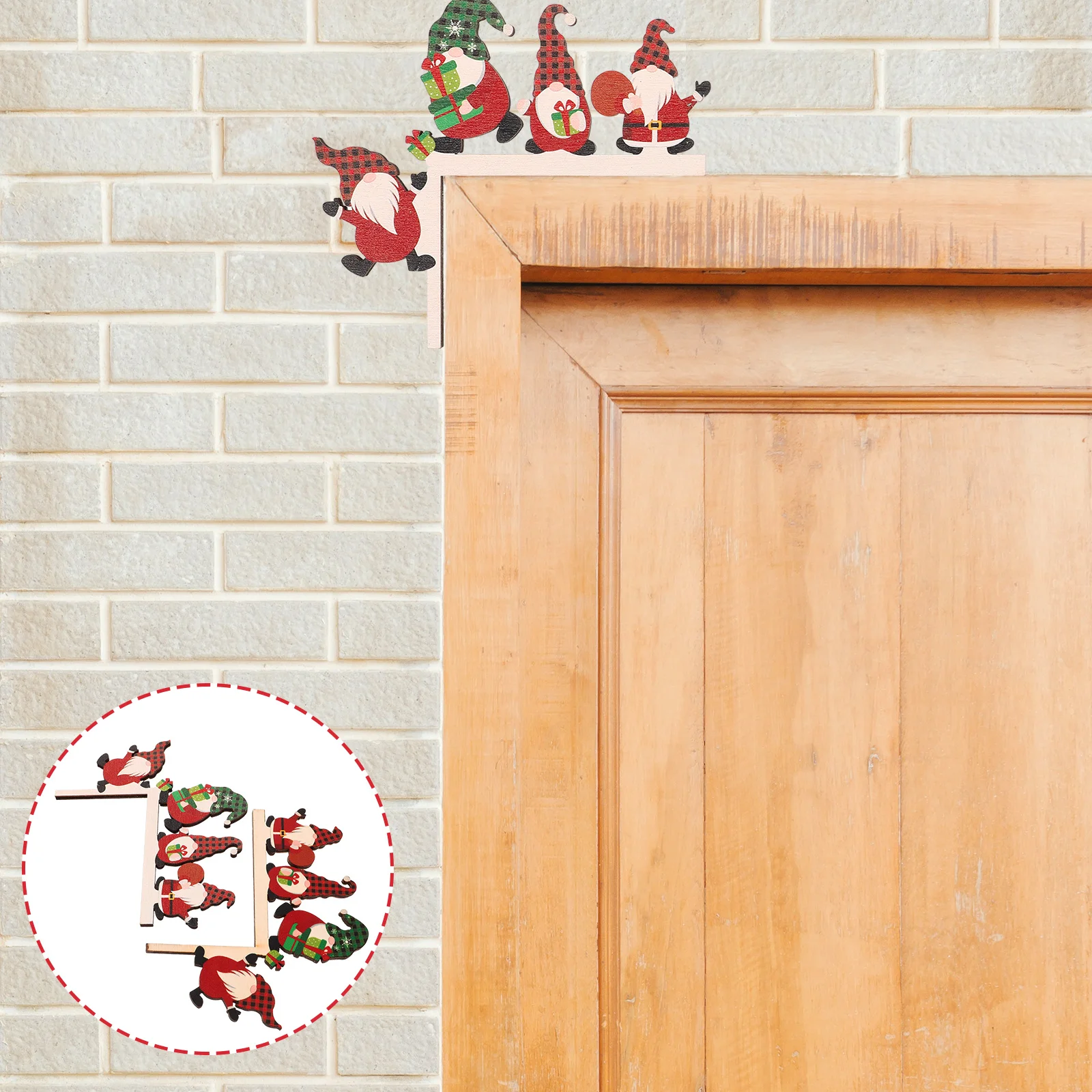 2 Pcs Christmas Decorations Gnome Door Crafts Adorn Home Supplies Xmas Party Ornament Funny Hanging Fall for