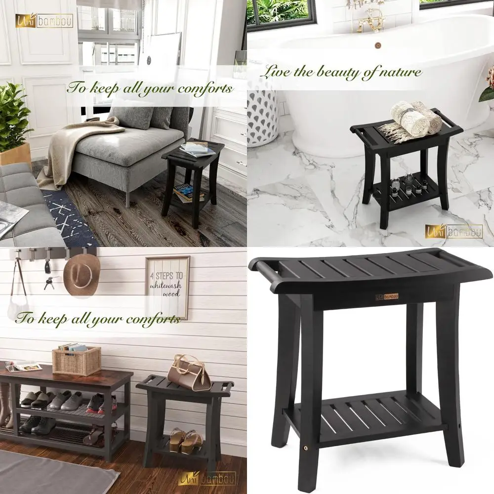 

Сиденье для душа с полкой для хранения, стул для спа-ванной, органайзер для ванной комнаты для всех возрастов, унисекс, для пожилых людей, черный