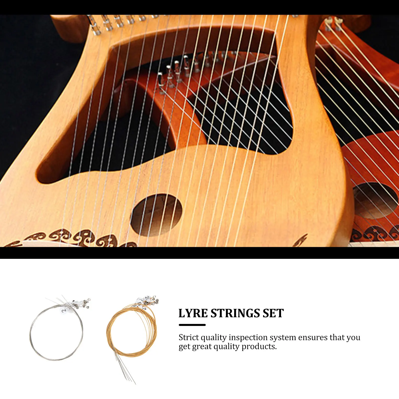 

Accessories 24 Strings Durable Lyre Parts Component Acoustic Steel Music Instrument