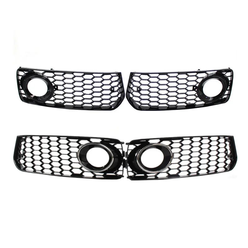 

A Pair Car Front Bumper Fog Light Lamp Cover Honeycomb Mesh Hex Grille For Audi A5 S5 Cope 2008 2009 2010 2011 2012
