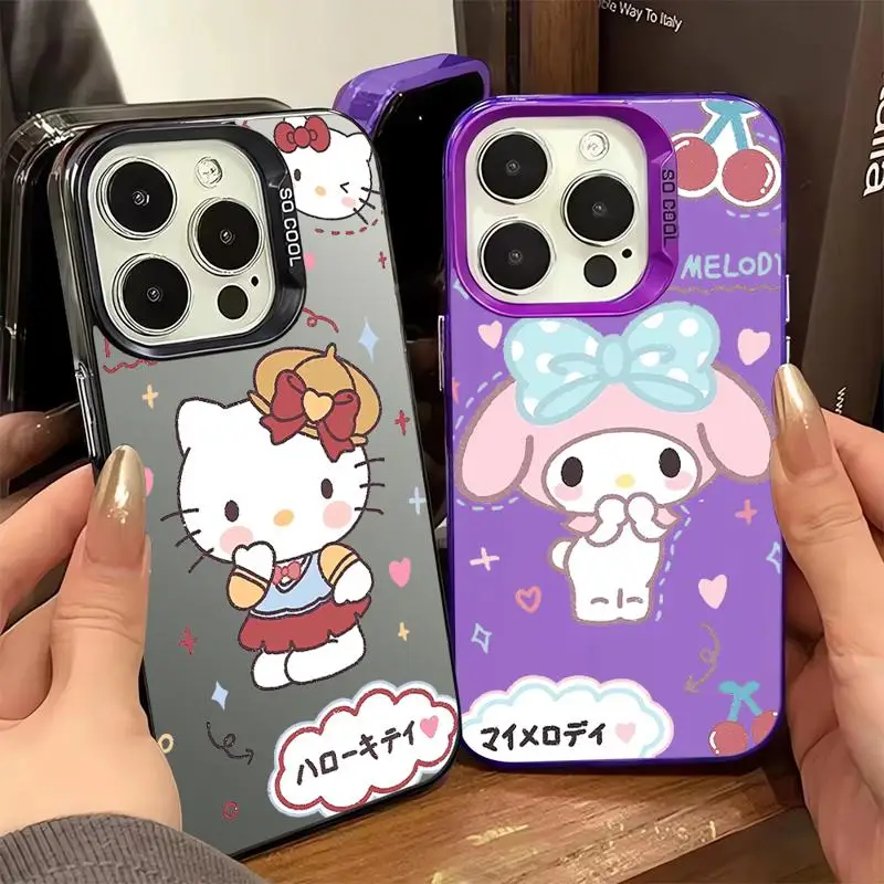 Holle Kitty Melody Case For Apple iPhone 11 13 15 Pro Max 14 Plus 12 Shockproof Protective Phone Cover Silicone Funda