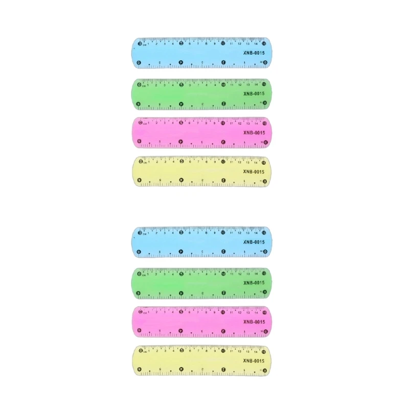 15 センチメートル柔軟なソフトストレート定規クリアブックマークプラスチック文具壊れにくい学生工芸品縫製