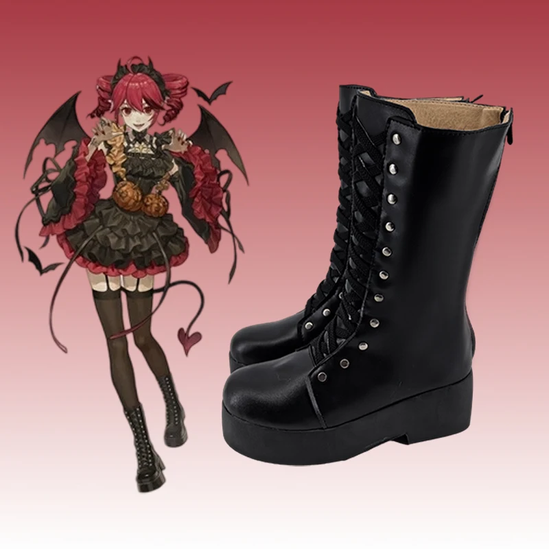 Tetoo cosplay sapatos botas jogo cosplay feminino bonito dia das bruxas kasanee tetoo sapatos