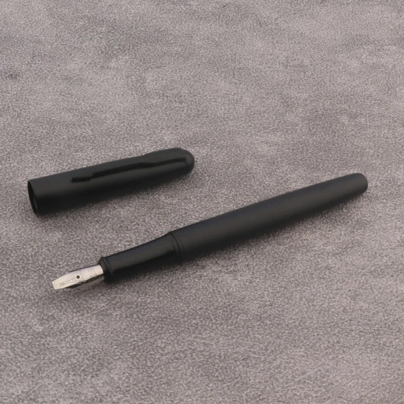 6pc Parallel Fountain Pen Frosted Black Ink Pen Gothic Arabic Italic 0.7/1.1/1.5/1.9/2.5/2.9mm Nib Office Supplies Pens