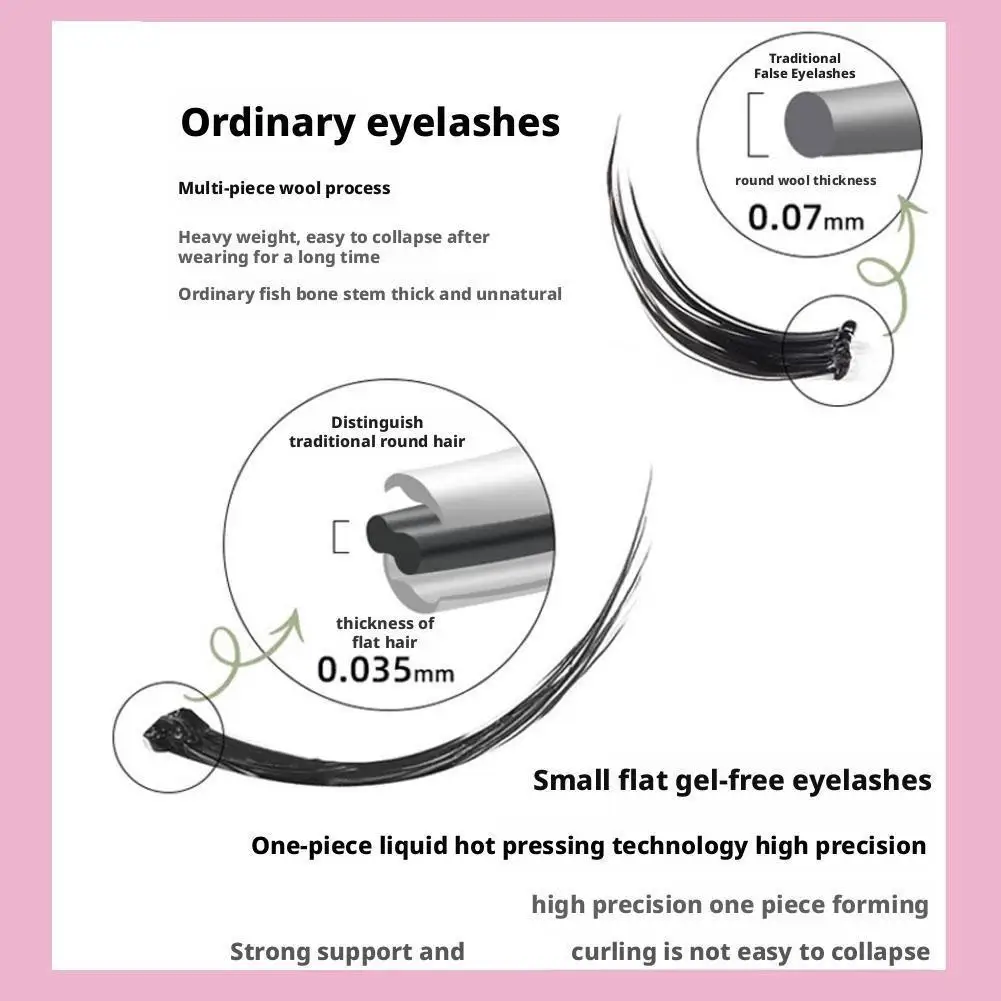 한국 아이돌 DIY 속눈썹 연장 귀여운 고양이 발톱 모양 인조 속눈썹 내추럴 메이크업 대용량 DIY 속눈썹 클러스터 메이크업 도구