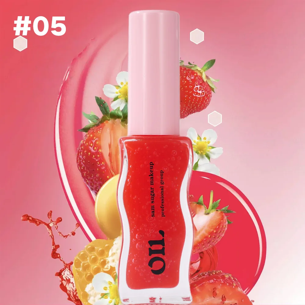 6 kleuren 8 ml Honing doordrenkte hydraterende lipolie Langdurige vloeibare lipgloss Hydraterende temperatuur make-up cosmetica