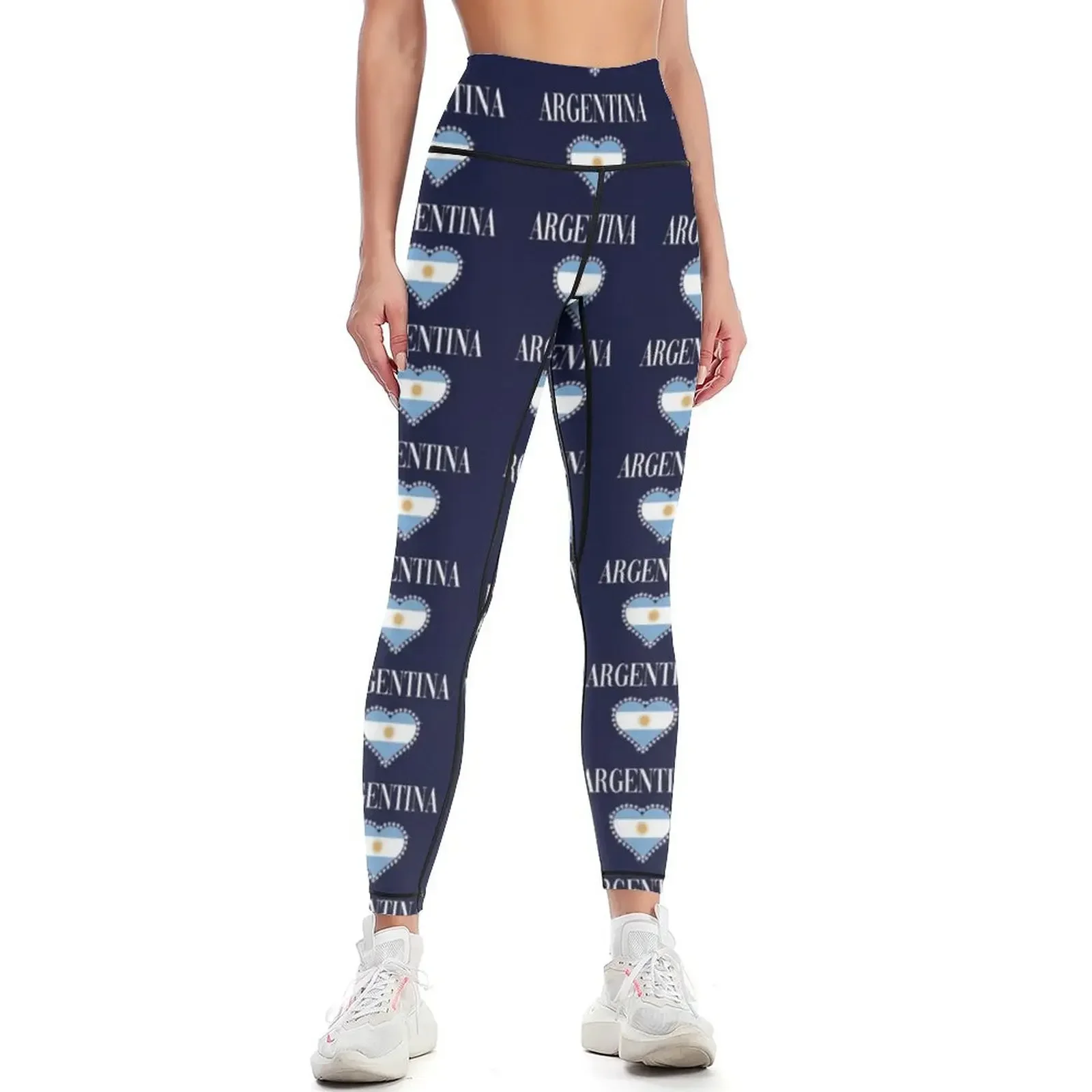 

Women Remera Argentina Girl Heart Leggings sport legging Fitness clothing sports tennis for Women's gym Womens Leggings
