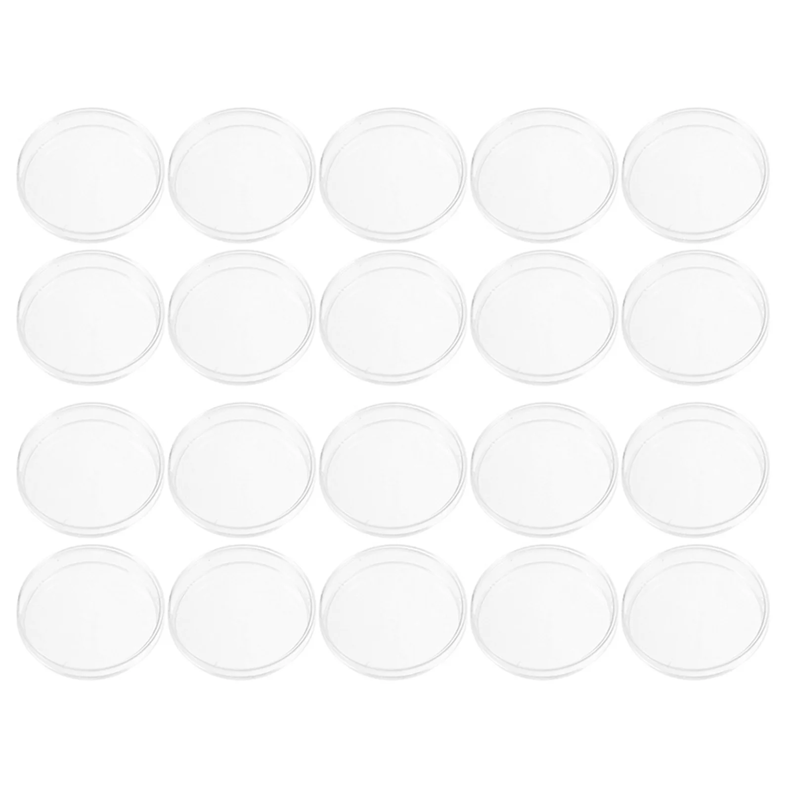 20 قطعة طبق بتري مختبر 70 مللي متر أطباق ثقافة بلاستيكية شفافة لتجارب علم الأحياء الدقيقة طبق بتري قابل لإعادة الاستخدام