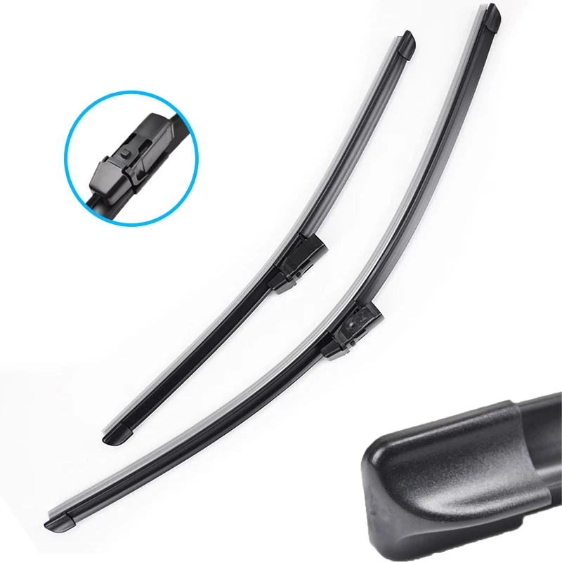 For Ford EcoSport 2013 2014 2015 2016 2017 Front Rear Wiper Blades Kit Cutter Window Boneless Frameless Rubber Car Accessories