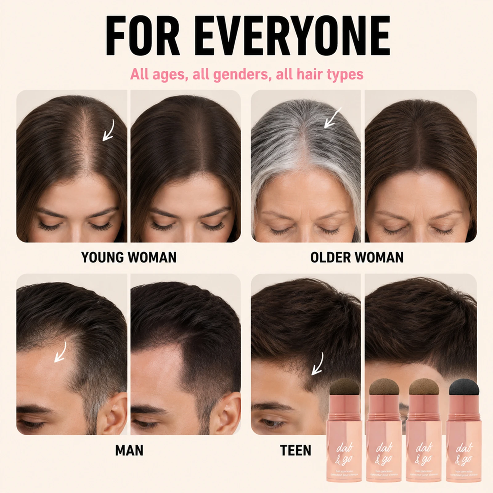 Hairline Powder Root Touch Up Fills Thinning Hair Sparse Hairlines Road Cover Up  Hair Water‑Resistant Sweat Proof 24‑Hour Wear