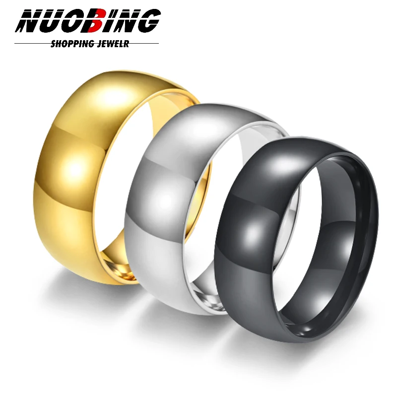 

Personalize And Customize Your Ring Women's Men Prevent Allergy High Polished Wedding Ring Stainless Steel Couple Finger Gift