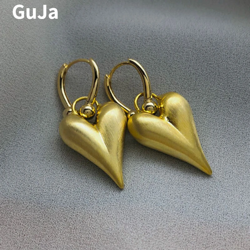 Fashion Jewelry Vintage Temperament Metal Dangle Heart Earrings For Women Wedding Gifts Fine Ear Accessories Hot Selling