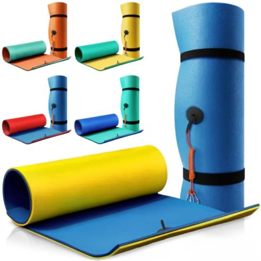 

Премиум-плот-матрас Lily Pad для озер и бассейнов, 8x4 футов (18x6 футов), водный мат-плот, плавучий док, плавучий матрас для озера, для взрослых, в цвете Бело-Зеленый