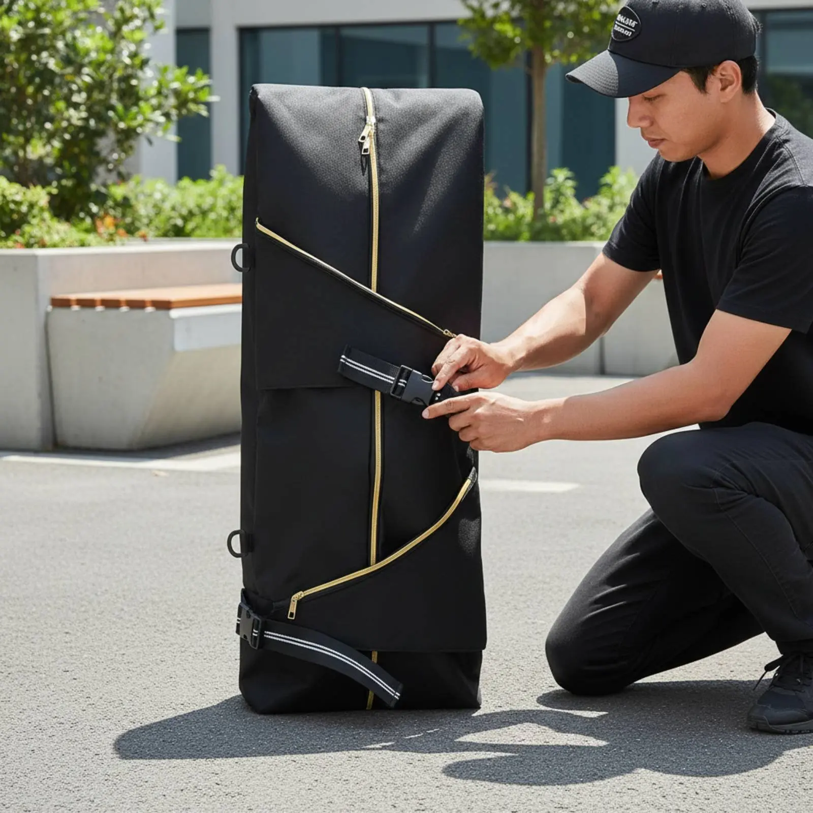 

Board Backpack Adjustable Shoulder Straps Pump Board Carrying Case Extended Deck Travel Bag Large Capacity Extended Deck Carry