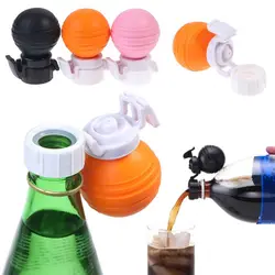 1Pc Soda Bottle Lid Sealer Silicone Carbonated Drink Leak-proof Bottle Cap Reusable Inflation Pump Bottle Stopper Protector Snap