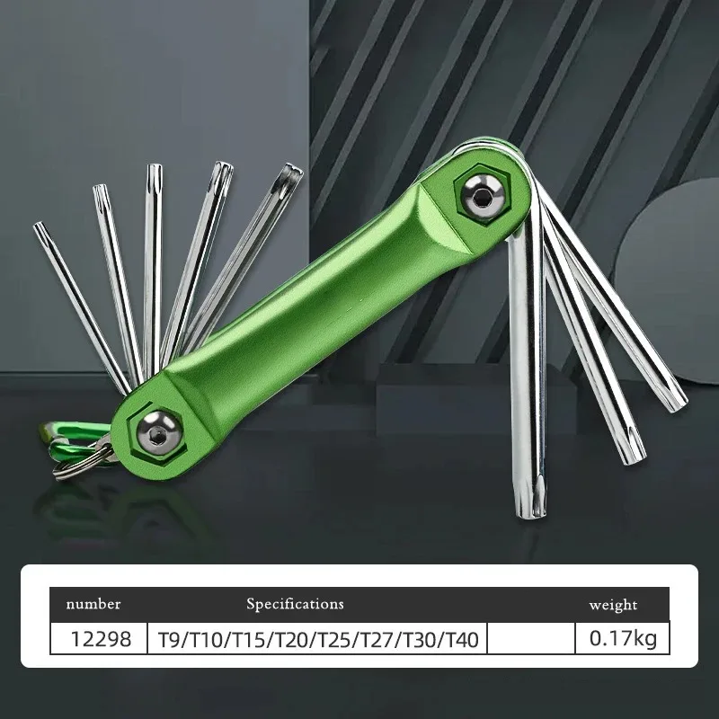 8 in 1Auto Repair Tool Hexagonal Wrench Set with Folding Function Portable Foldable Bike Multitool