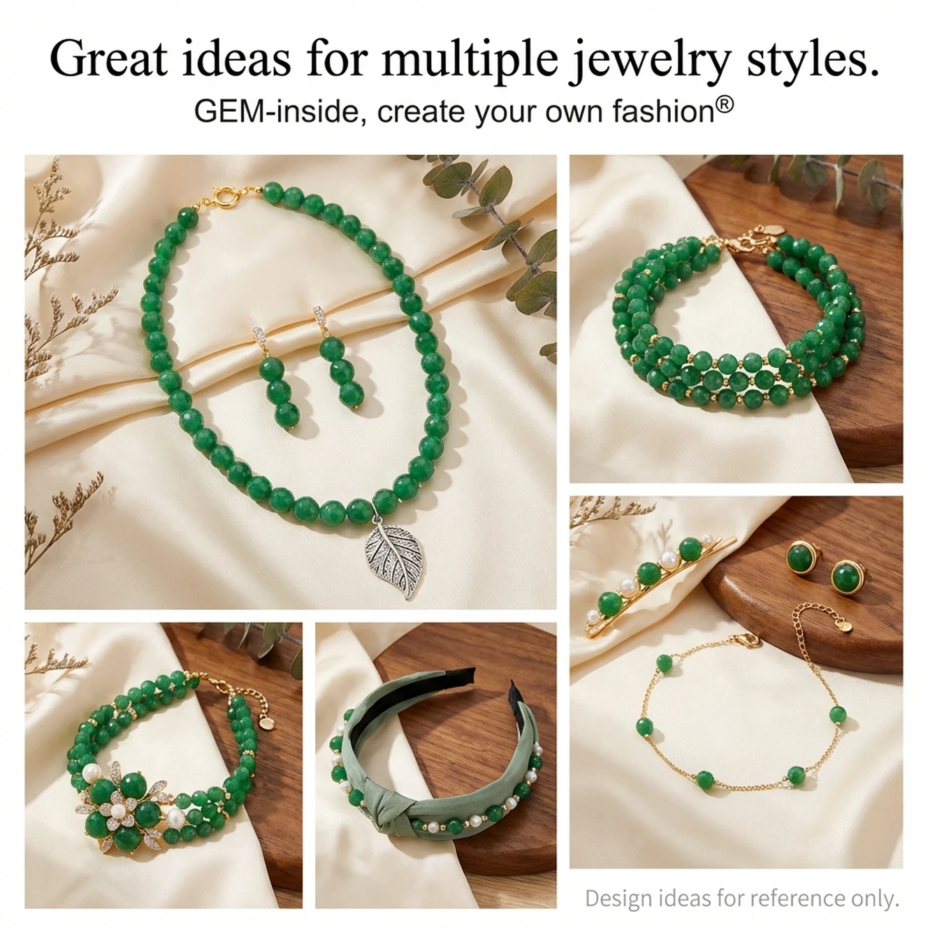 Green Jades Round Faceted Loose Spacer Accessorries Beads For Jewelry Making Strand 15 inch DIY Jewelry Bead For Women Gifts