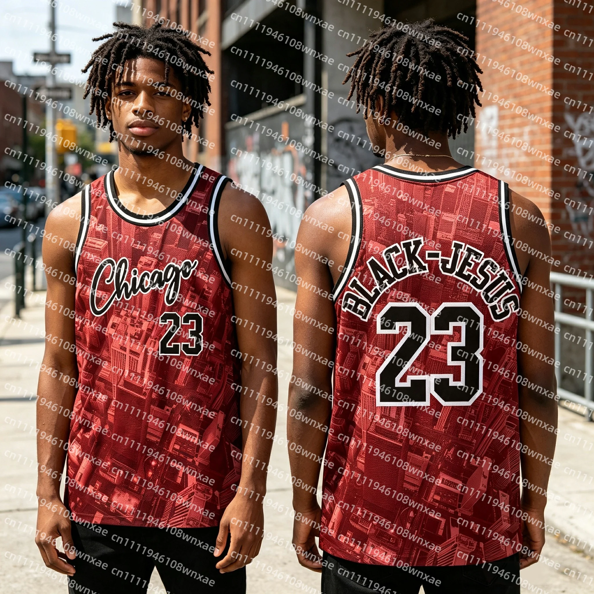 Explosions NO.23 Chicago Basketball Quick-drying Vest Parent-child Sleeveless Crewneck Retro Graphic Personalized Jersey