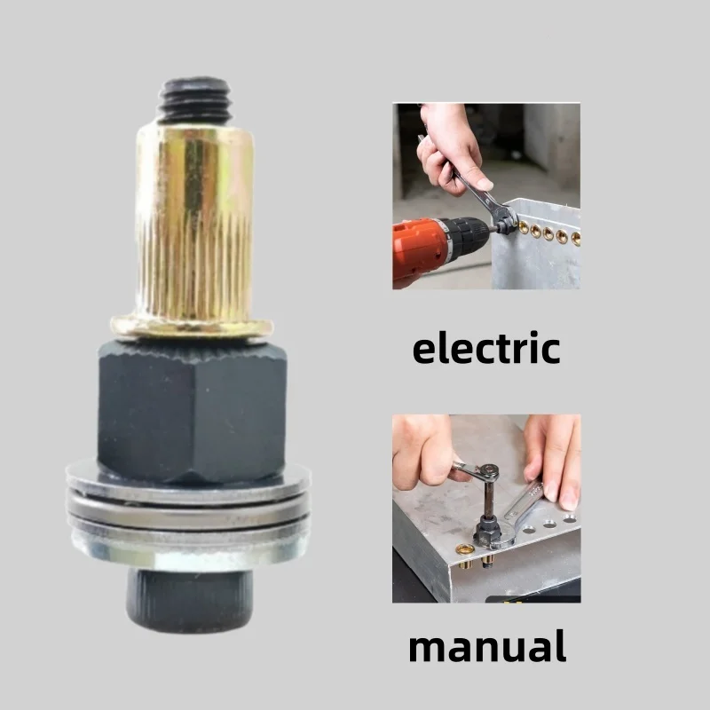 Herramienta Rivnut, Kit de ajuste de tuercas de remache manual para tuercas de inserción roscadas de hoja de Metal fina M3 M4 M5 M6 M8 M10