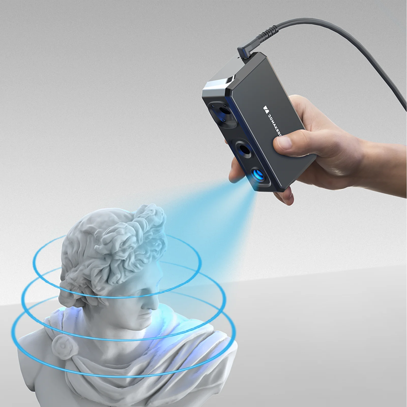 

Seal Lite 3D Scanner 3DMakerpro 0.02mm Accuracy, 0.07mm Resolution, Anti-shake Lenses, 10fps Frame, Visual Tracking, Blue light