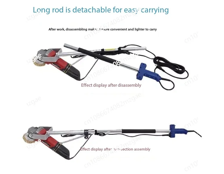 Adjustable 1.4m/1.6m Angle Grinder Extension Pole, Long Arm Grinding Bracket for Polishing & Finishing Tasks