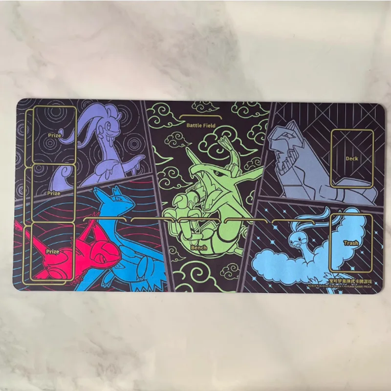 Hot PKM PTCG “Dragon‘s Return  Icy Radiance” Playmat Anti-Slip Durable Game Mat for Card Battle Collector‘s Exquisite Gift Toy