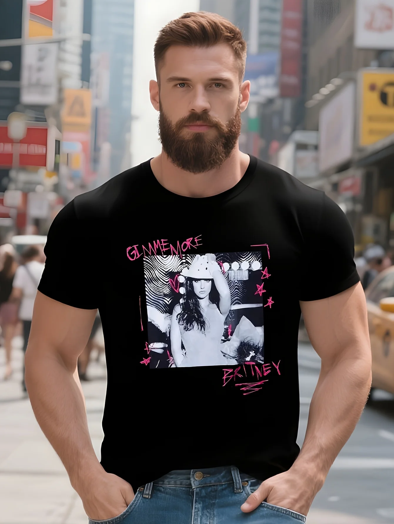 

Britney Spears Blackout Gimme More Punk Band T-Shirt