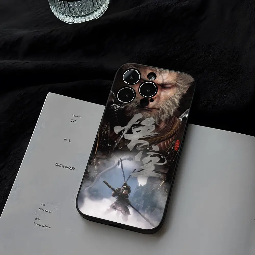 

Черный чехол для телефона Wukong, чехол для iphone 14 16 13 11 15ProMax 12 Pro Max Mini Xr Xs 8 Plus