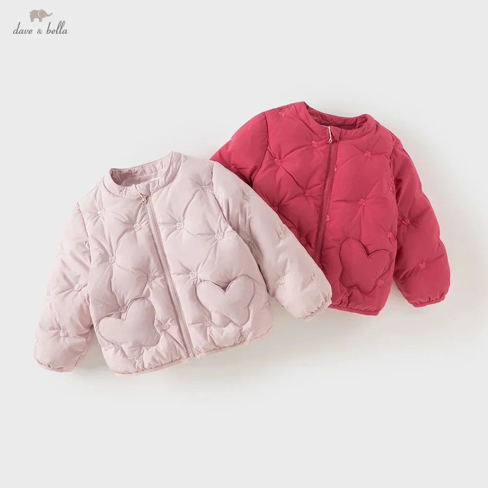 

Dave Bella Children Girls Parka Tops Winter Fashion Comfortable White Duck Down kids Gentle Cute Overcoat Outdoor Warm DB4254635