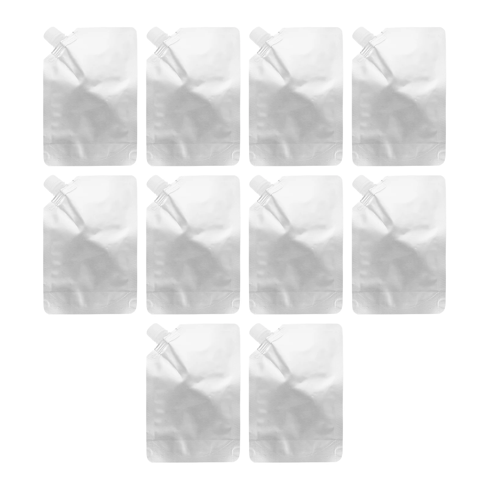

10pcs Suction Bags PET PE Foldable Drink Pouches Portable Liquor Flask Beverage Containers Camping Fishing Food Grade Safe