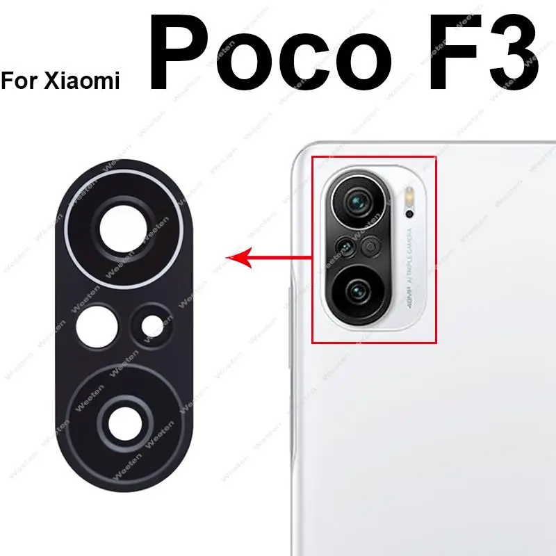 Back Camera Glass Lens For Xiaomi Pocophone Poco M4 M3 Pro 5G F1 F2 F3 F4 X2 X4 X3 NFC GT C3 Main Rear Camera Lens Sticker Parts