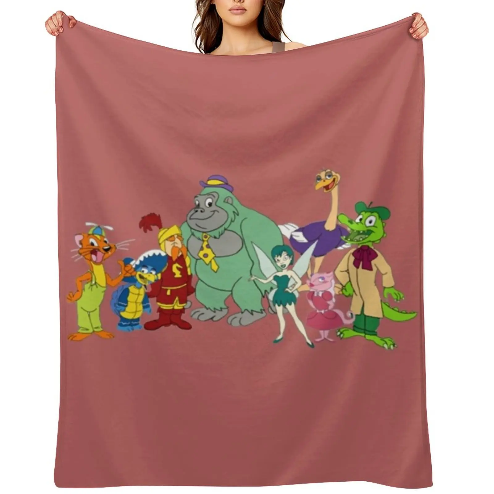 

willy_s wonderland Throw Blanket Furry Soft Plaid Camping Blankets