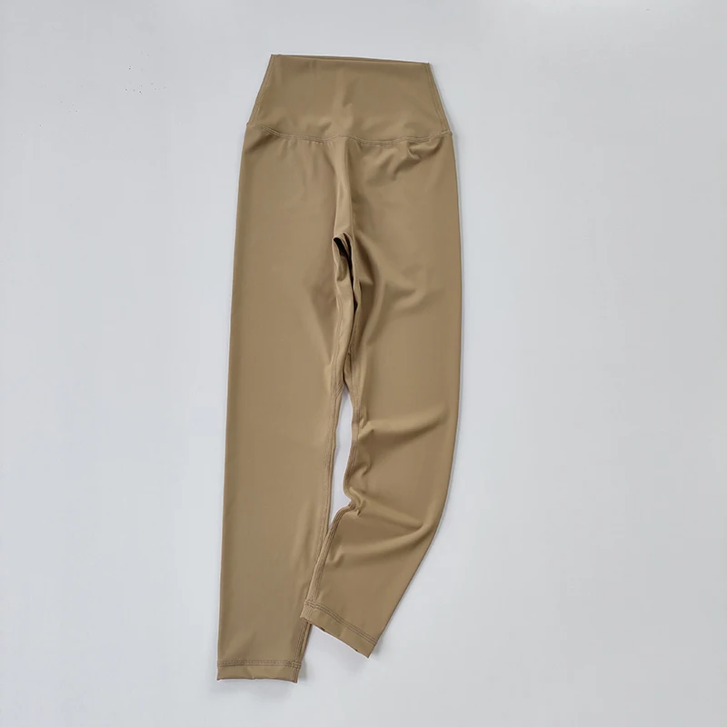 Yoga-Hosen ohne Peinlichkeit und Nacktheit, Damen-Leggings mit hoher Taille und Bauchkontrolle, eng anliegende, nahtlose Fitness-Leggings – Detail 2