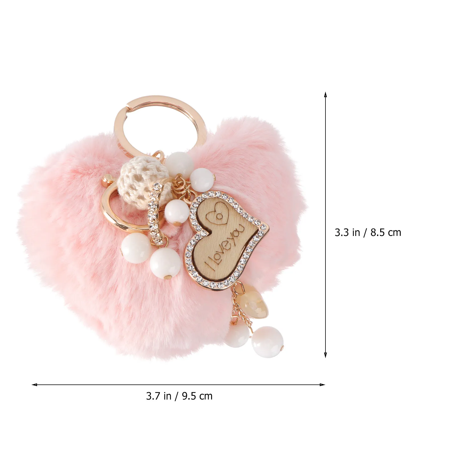 Heart Shape Key Chain Small Lightweight Pendant Key Ring Charm for Bags Backpacks Decoration Heart Pendant Bag Ornament