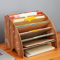 Multi-layer Standing Test Paper Tray Vertical Organizer File Rack A4 Data Storage Rack Student Office Stationery Binder Folder