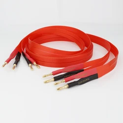 Nordost Red Heaven Speaker Cable Silver-Plated OFC  Wire Flat Hifi  Audiophile Aable For Amplifier DVD CD Spader Banana