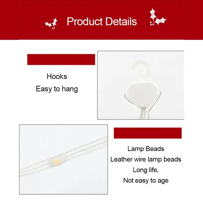 زينة عيد الميلاد سانتا كلوز تسلق سلم ضوء LED الجنية مصباح USB التوصيل 8 طرق للمنزل عطلة جدار نافذة عيد الميلاد ديكور