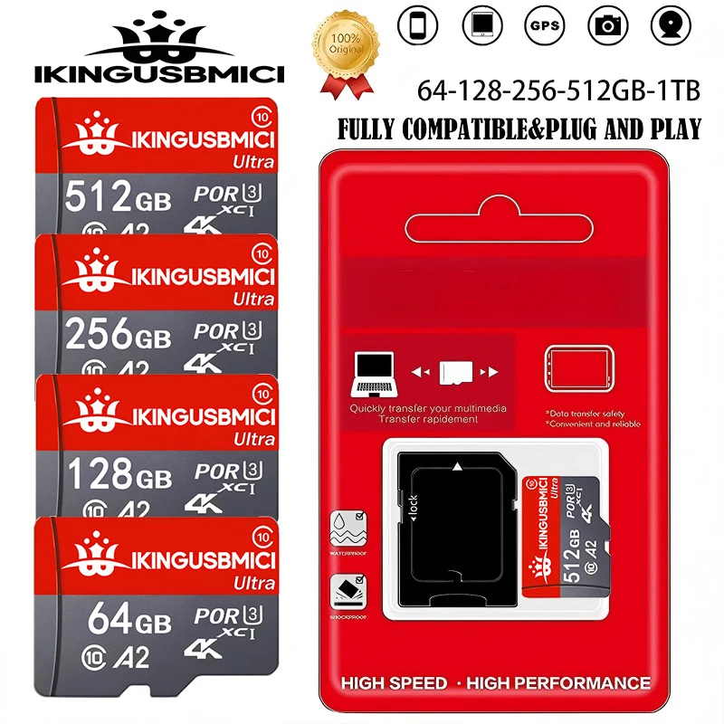 32gb 64gb 128gb 256gb 512gb Mini Sd Card High Speed Smartphone Class 10 Mini Flash Sd Reliable U3 Durable Premium High Quality